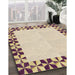 Patterned Golden Blonde Gold Rug in Family Room, pat1411brn