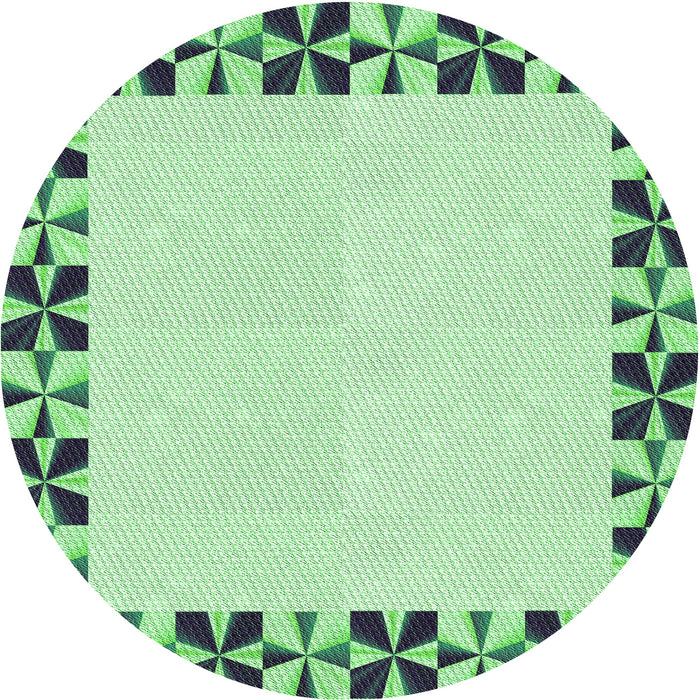 Square Machine Washable Transitional Light Green Rug in a Living Room, wshpat1411grn