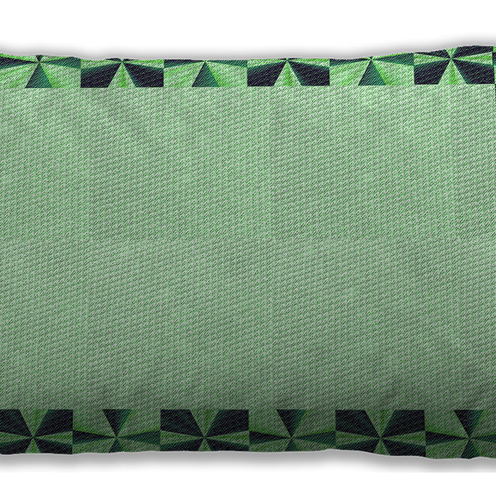 Patterned Rectangular Light Green Lumbar Throw Pillow, 13 inch by 19 inch, lbpat1411grn