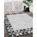 Machine Washable Transitional Gray Rug in a Family Room, wshpat1411gry