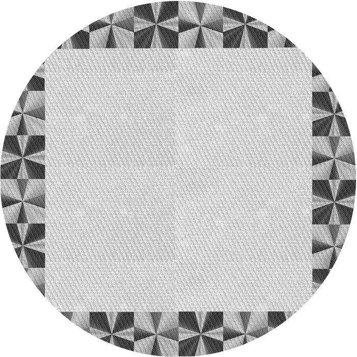 Square Patterned Gray Rug, pat1411gry