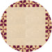 Square Patterned Golden Blonde Gold Rug, pat1411org