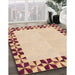 Patterned Golden Blonde Gold Rug in Family Room, pat1411org