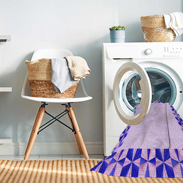 Machine Washable Transitional Purple Rug in a Washing Machine, wshpat1411pur
