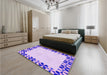 Patterned Purple Rug in a Bedroom, pat1411pur