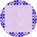 Square Patterned Purple Rug, pat1411pur