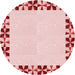 Square Machine Washable Transitional Red Rug in a Living Room, wshpat1411rd