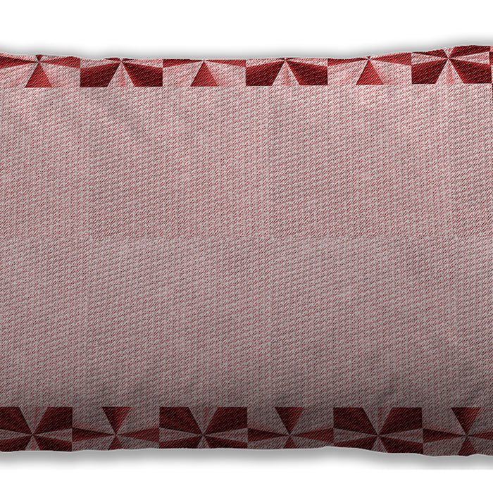 Patterned Rectangular Red Lumbar Throw Pillow, 13 inch by 19 inch, lbpat1411rd
