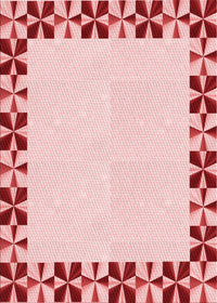 Machine Washable Transitional Red Rug, wshpat1411rd