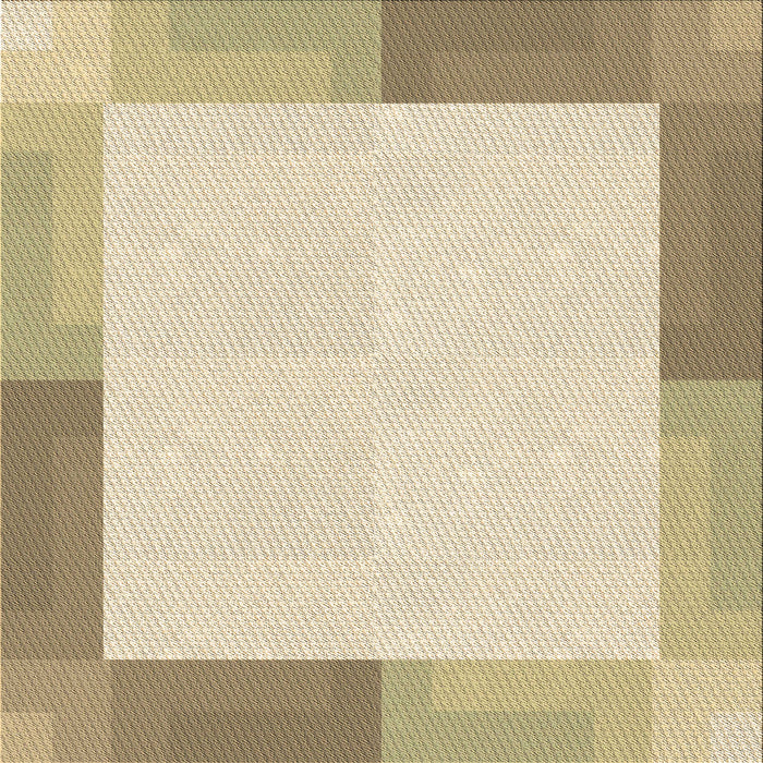 Round Patterned Golden Blonde Gold Rug, pat1412brn