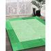 Machine Washable Transitional Green Rug in a Family Room, wshpat1412grn