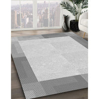 Patterned Gunmetal Gray Rug, pat1412gry