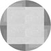 Square Patterned Gunmetal Gray Rug, pat1412gry