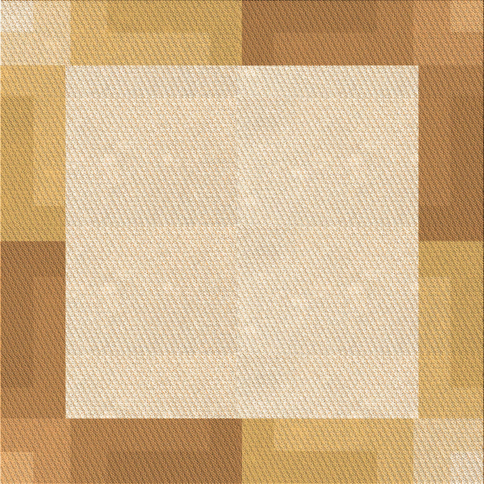 Round Patterned Khaki Gold Rug, pat1412org