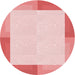 Square Patterned Pink Rug, pat1412rd