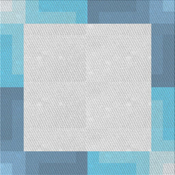Square Patterned Blue Novelty Rug, pat1412