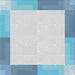 Square Patterned Blue Novelty Rug, pat1412