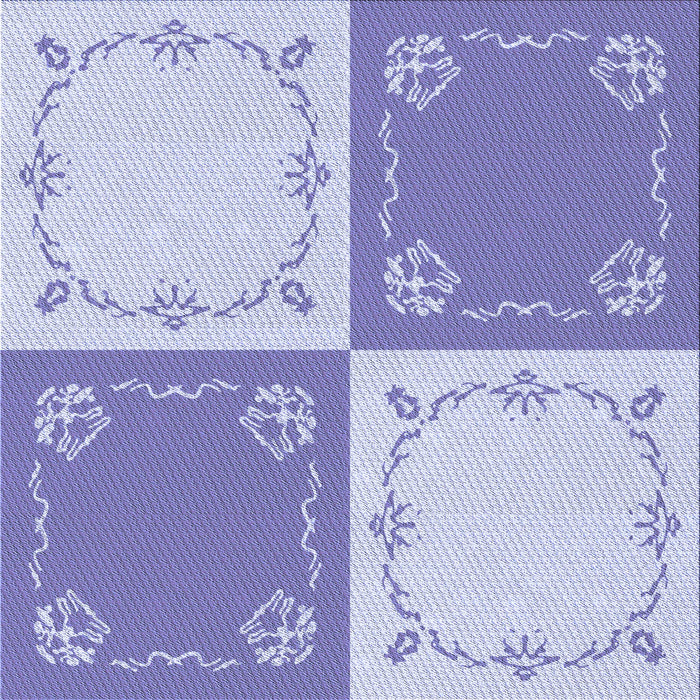 Round Machine Washable Transitional Medium Slate Blue Rug, wshpat1413blu