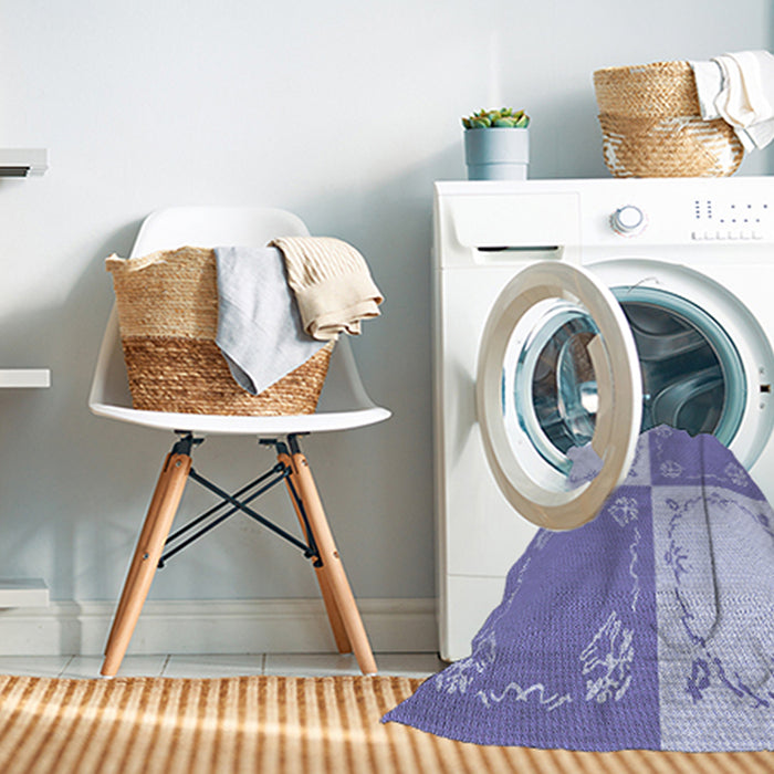 Machine Washable Transitional Medium Slate Blue Rug in a Washing Machine, wshpat1413blu