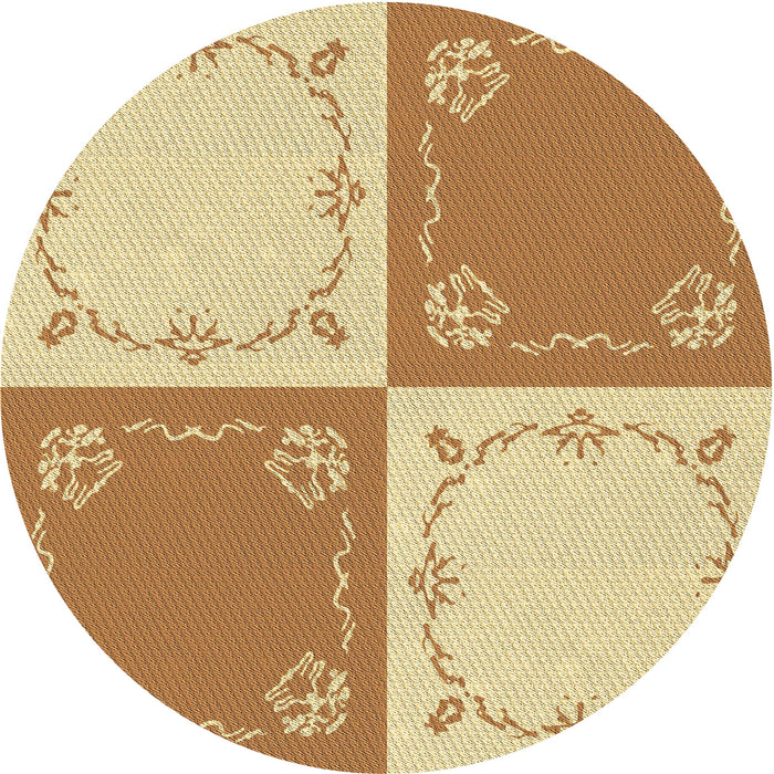 Square Patterned Sedona Brown Rug, pat1413brn
