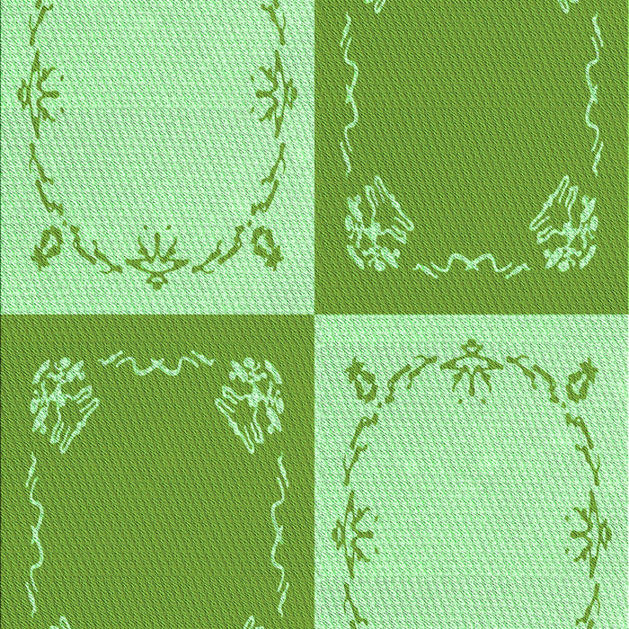 Patterned Jade Green Rug, pat1413grn