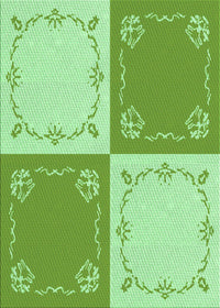 Machine Washable Transitional Jade Green Rug, wshpat1413grn