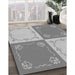 Machine Washable Transitional Platinum Gray Rug in a Family Room, wshpat1413gry