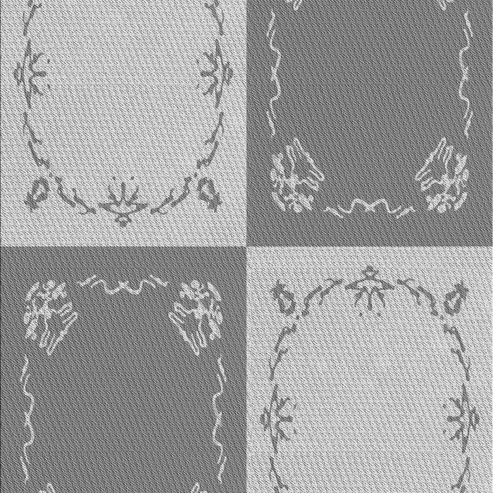 Patterned Platinum Gray Rug, pat1413gry