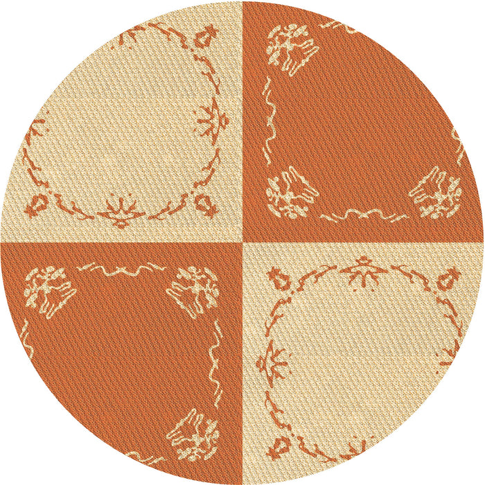 Square Machine Washable Transitional Orange Red Orange Rug in a Living Room, wshpat1413org