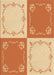 Patterned Orange Red Orange Rug, pat1413org