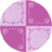 Square Patterned Blossom Pink Rug, pat1413pur