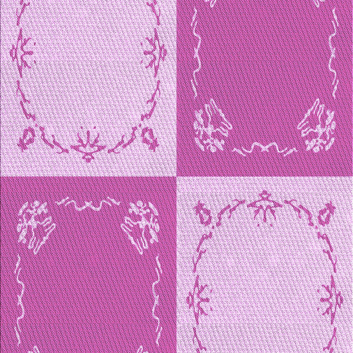 Machine Washable Transitional Blossom Pink Rug, wshpat1413pur