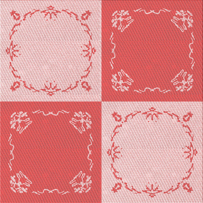 Round Patterned Pink Rug, pat1413rd