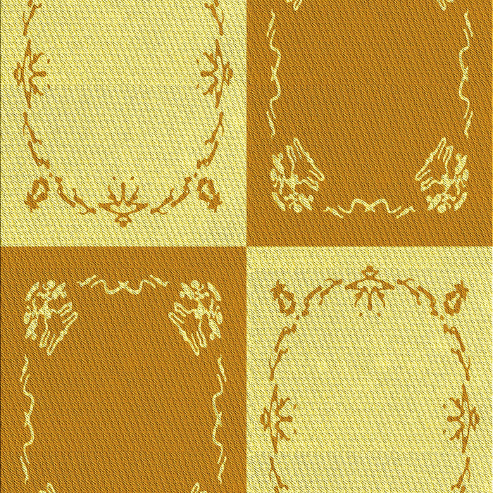 Machine Washable Transitional Neon Orange Rug, wshpat1413yw