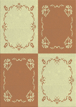 Patterned Harvest Gold Novelty Rug, pat1413