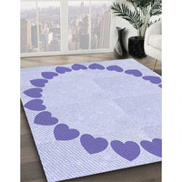 Patterned Lavender Blue Rug, pat1414blu