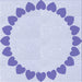 Round Patterned Lavender Blue Rug, pat1414blu