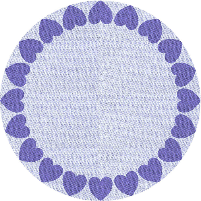 Square Patterned Lavender Blue Rug, pat1414blu