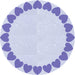 Square Patterned Lavender Blue Rug, pat1414blu