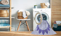 Machine Washable Transitional Lavender Blue Rug in a Washing Machine, wshpat1414blu