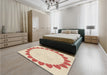 Patterned Sunrise Orange Rug in a Bedroom, pat1414brn