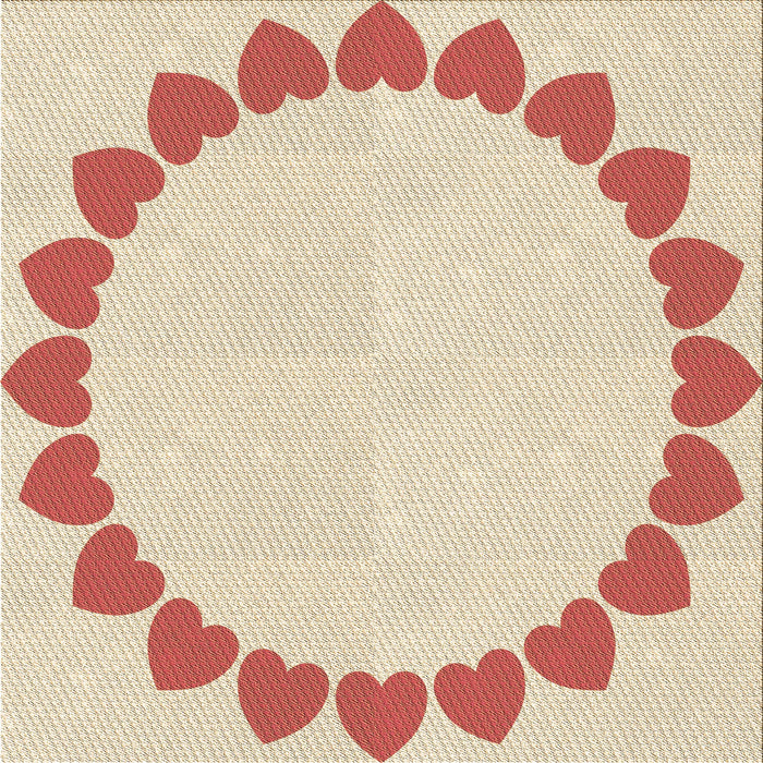 Round Machine Washable Transitional Sunrise Orange Rug, wshpat1414brn