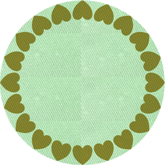 Square Machine Washable Transitional Mint Green Rug in a Living Room, wshpat1414grn