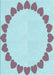 Patterned Columbia Blue Rug, pat1414lblu