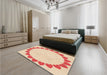 Patterned Orange Rug in a Bedroom, pat1414org