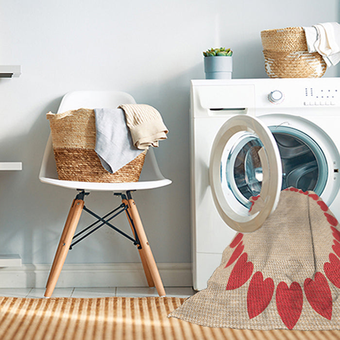 Machine Washable Transitional Orange Rug in a Washing Machine, wshpat1414org
