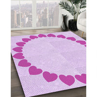 Patterned Crimson Purple Rug, pat1414pur