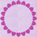 Round Patterned Crimson Purple Rug, pat1414pur