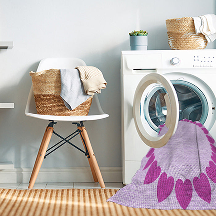 Machine Washable Transitional Crimson Purple Rug in a Washing Machine, wshpat1414pur
