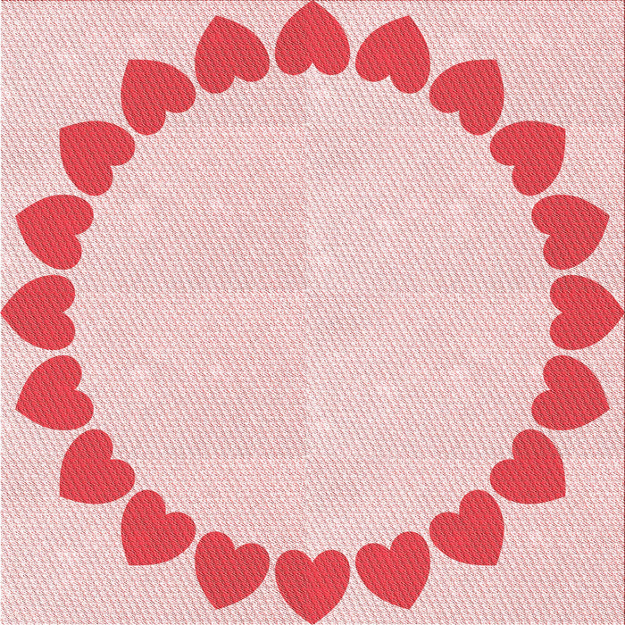 Round Patterned Light Rose Pink Rug, pat1414rd